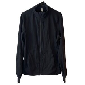 Lululemon Athletica Mens Sojourn Jacket Black Full Zip Mock Neck Size M H6